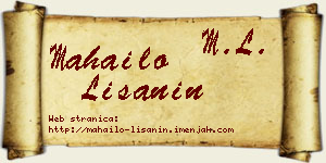 Mahailo Lišanin vizit kartica